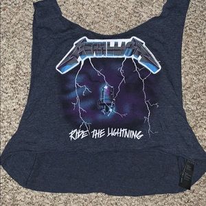 Medium muscle crop top Metallica